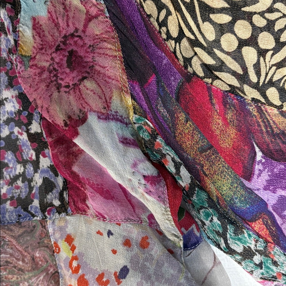 Young Threads Patchwork Boho Kimono – Mixed Flora… - image 7